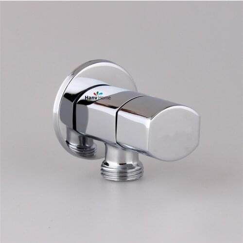 1 PCS Solid Brass 1/2"male x 1/2" male Bathroom Angle Stop Valve Chrome Finish