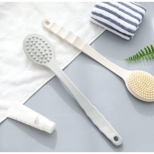 1pcs Bath Brush Long Handle Scrubber Skin Massage Brush Bath Body Brush For Back Brushes Bathroom Accessories Tools
