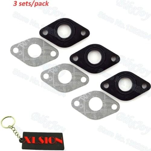 3sets/pack 17mm Carburetor Manifold Intake Gasket For GY6 50cc Moped Scooter Chinese Taotao Roketa
