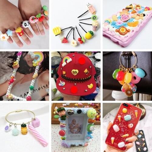3D Assorted Candy 10PCS Nail Decor Lollipop Clay Manicure Acrylic Nail Decoration Resin Kawaii Mixed Jelly DIY Accessories