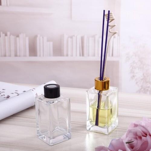 5pcs 35ml Aroma Glass Bottle Rattan Fragrance Diffuser No Fire Perfume Bottle Scent Volatilization Glass Container Home Decor