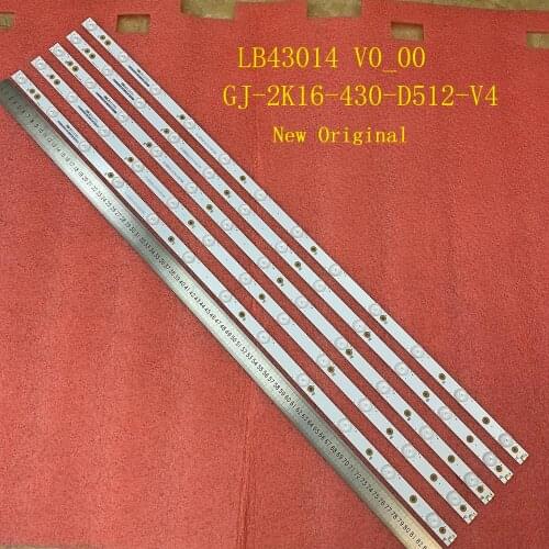 5pcs LED backlight strip for 43PUS6201 43PUH6101 43PUT6101 43PUS6401 43PUS6551 43PUS6501 43PUS6101 LB43014 GJ-2K16-430-D512-V4