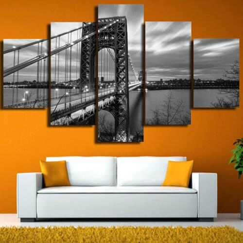 5d Diy Diamond Painting 5 piece Black And White Seascape Diamond Embroidery Full Square Round Diamond Mosaic Cross Stitch A601