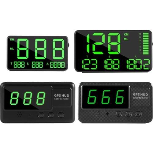 Auto Car Head Up Display C80 C90 C60 C60S Digital GPS Speedometer Car HUD Over Speeding Alarm System
