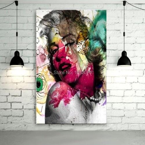 Free Shipping Hand Painted Abstract Marilyn Monroe Room Decorations Marilyn Monroe Oil Painting Decor On Canvas Wholesale