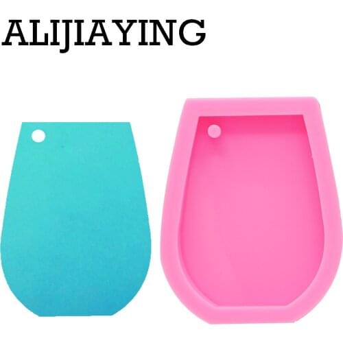 DY0072 DIY shiny Red wine glass silicone mold key ring mold Silicone winebowl Mold for keychain