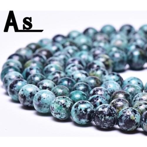 Asingeloo African Turquoise Natural Stone Beads for Jewelry Making Bracelet and Necklace Joyeria Piedras Naturales Hand Made