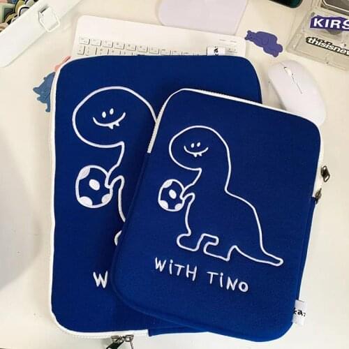 Dinosaur Tablet Case Laptop Storage Bag Girl for Mac iPad 11 13 15 inch Simple iPad Air Inner Sleeve Bag Pouch 10.5 10.2 inch
