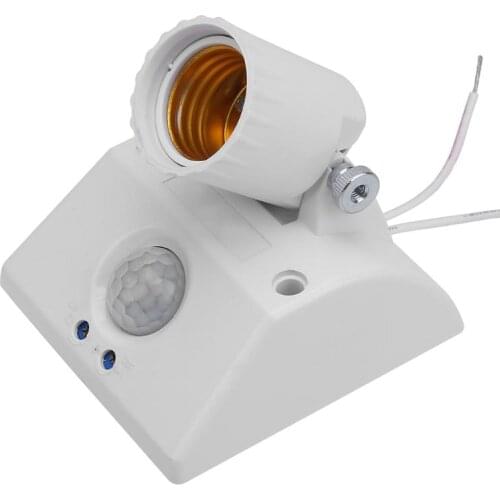 AC 100-265V E27 Lamp Base Socket PIR Infrared Motion Sensor LED Light Lamp Holder Motion Sensor Switch for Lamp Socket Switch