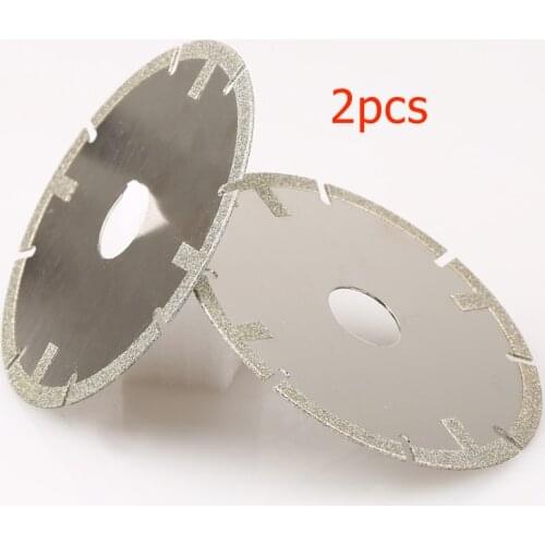 2Pcs 100mm 4" Diamond Coated 8 Segment Cut-Off Cutting Disc Circular Saw Blade Grinding Wheel for Glass Ceramics Tiles Carbide