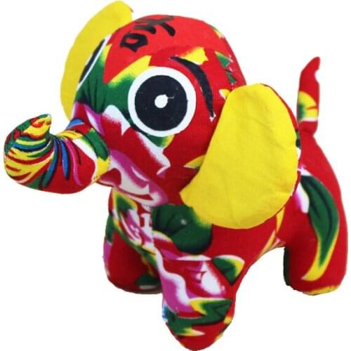 Jixiang Pure Handmade Cloth Elephant Folk Crafts Decoration Abroad Foreigners Wedding Decoration