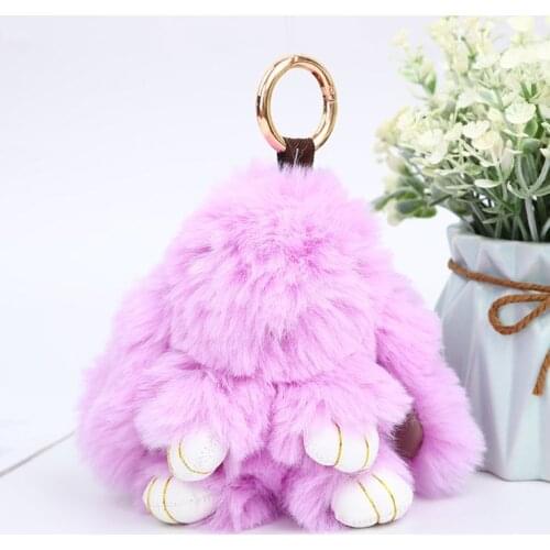 15cm Lovely Toy rabbit keychain pendant Stuffed animal Soft Bunny for bag ornament Toy keychain accessories