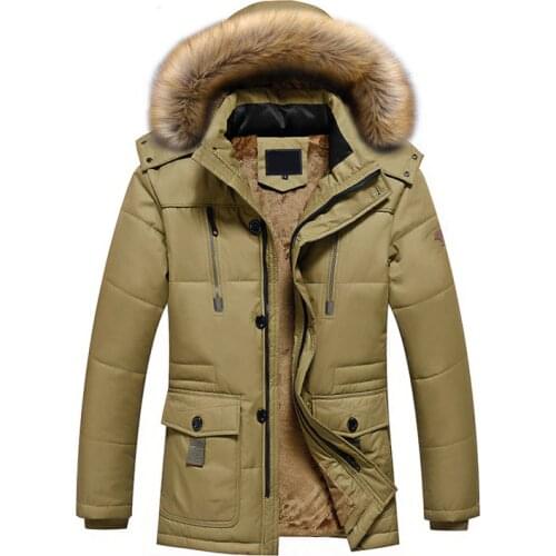 Pop Winter jackets Men casual thicken warm coats New fashion fur collar hooded Waterproof Windproof Men parkas Big Size 5XL