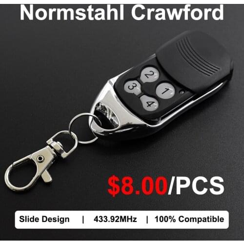 Normstahl RCU 433 CRAWFORD T433-4 EA433 2K 4K 2KS 4KS Garage Door Remote Control Replacement for CRAWFORD Gate Opener Newest