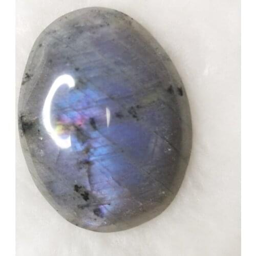 Natural Purple Labradorite Oval Pendant Spectrolite Healing Crystal Stone Necklace Charme DIY Jewelry Gift Home Decoration
