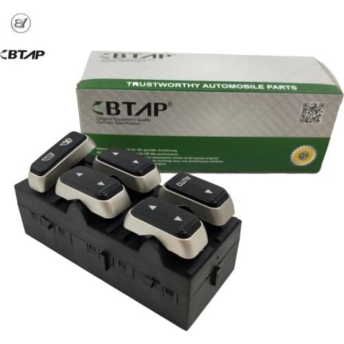 BTAP New Power Master Control Window Switch Front Left For Ford Lincoln Town 4.6L V8 2003-2008 4W1Z14529AAA, 5W1Z14529BA, SW6646