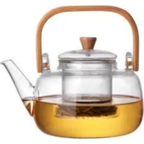 Japanese-style Thickened Glass Teapot With Beam Pot Household High-temperature Kettle For Making Tea Filter Pottery Tea Maker