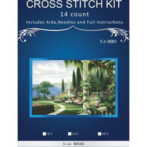 Seaside Garden,chinese Stitch DIY 14CT similar DMC Cross Stitch,Sets For Embroidery Kits Counted Cross-Stitching 2th