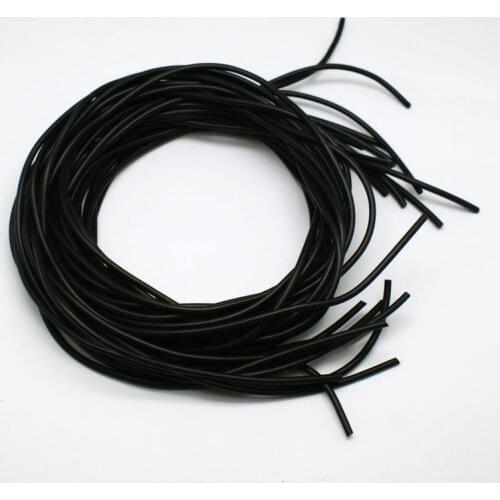 1.5/2/3/4/5/6/7mm 10 Strands Synthetic Round Solid Rubber Beading Cord No Hole Black For DIY Jewelry Making Handicrafts Supplies