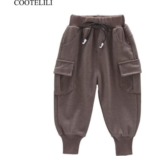 COOTELILI Winter Autumn Active Boys Trousers Pants Baby 2019 Clothes Sweatpants for 2-7t years boys full pants Kids Trousers