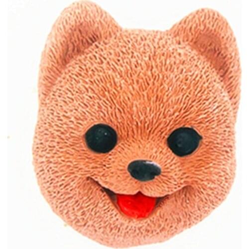 Cute Mini Dog Silicone Mold Little Bear Soap Mould DIY Fondant Cake Form Candle Molds Aromatherapy Plaster Decoration Tool
