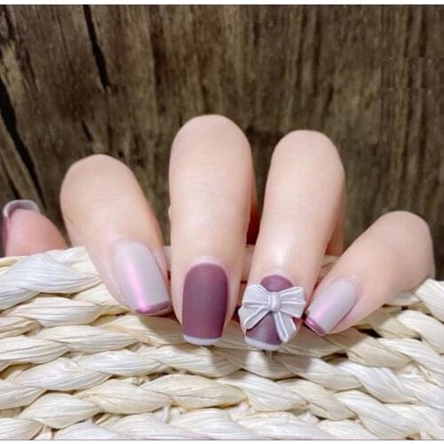 Pattern Inlaid Diamond Nails Various Styles Crystal Nail Stickers Frosting 24PC Party Ornaments