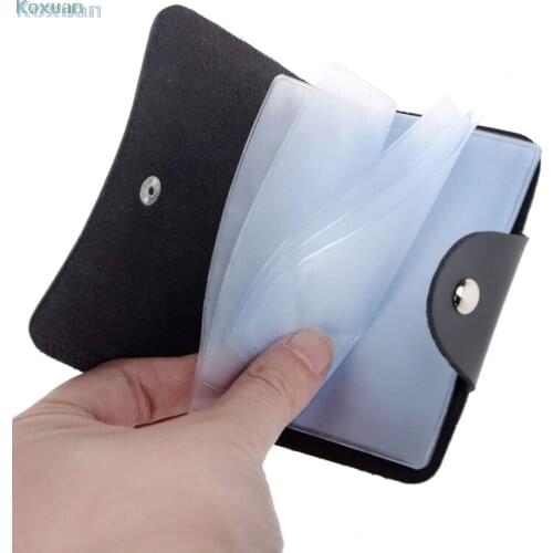 Business Card Holder Women/Men ID/Credit Card Holder Card Wallet PU Leather Function Card Case
