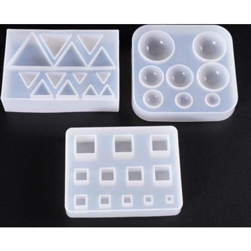 Square Round Silicone Mold DIY Jewelry Making Tool Moulds UV Epoxy Resin Decorative Craft