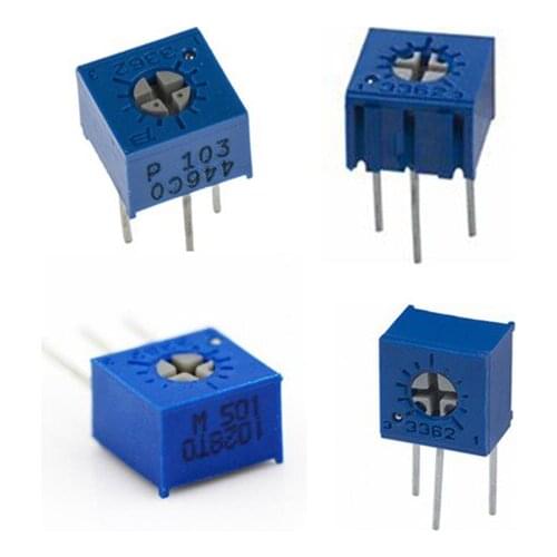 10pcs 3362P-1-101LF 3362P 100 ohm 3362P-1-101 3362P-101 3362 P101 101 Trimpot Trimmer Potentiometer Variable resistor