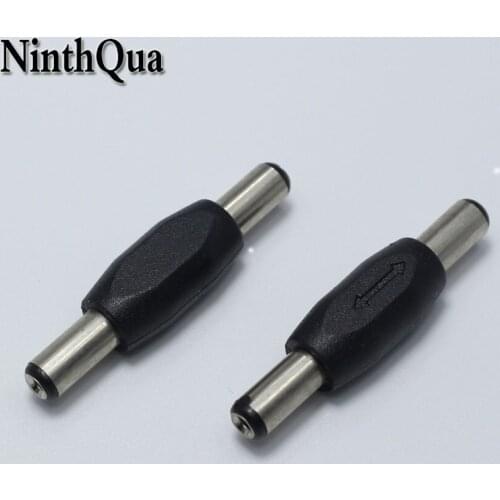2pcs 5.5*2.1 mm / 5.5x2.1mm DC Power Plug Connector male to male Panel Mounting Plugs Adaptor