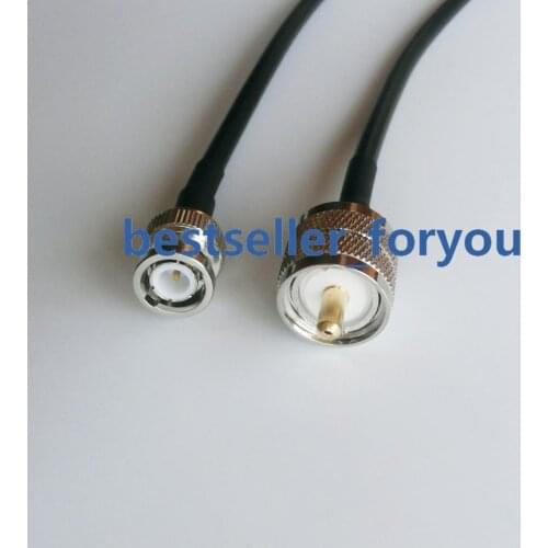 50cm RG58 Cable PL259 UHF Male Plug To BNC Q9 Male Straight Crimp Pigtail 20inch