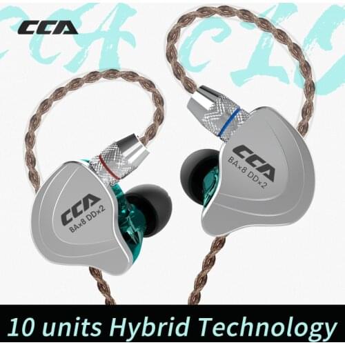CCA C10 1DD 4BA Hybrid In Ear Earphone 2PIN HIFI DJ Monitor Noise Cancelling Sport Earbud Headset For Xiaomi Huawei Phones