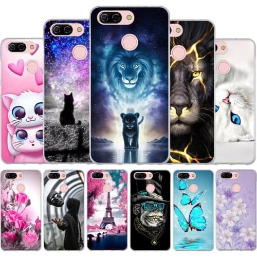 5.45" For ZTE Blade V9 Vita Case Silicone Soft TPU Back Cover For ZTE Blade V9 Vita Case Cute Flowers Cat Mobile Phone Capa Bag