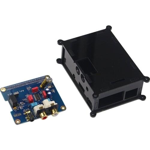 Digital Sound Card HIFI DAC Audio Sound Card with I2S Interface+Acrylic Case for Raspberry pi 3 Model B RPI 2 Model B B