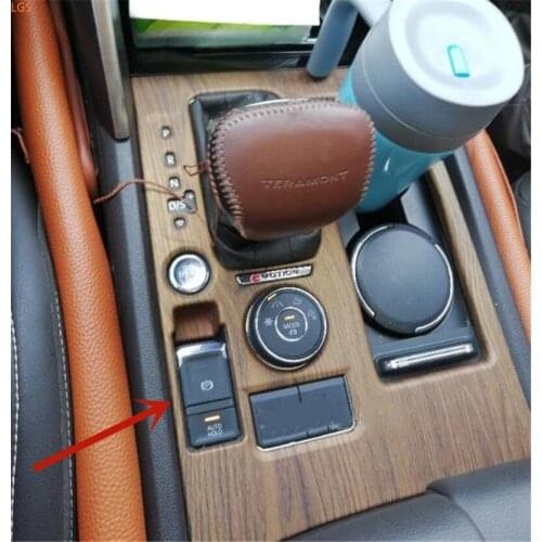 For Volkswagen Teramont 2017-2019 ABS Chrome Water cup Decorative frame Gearshift Decorative frame Prevent Scratch Car styling
