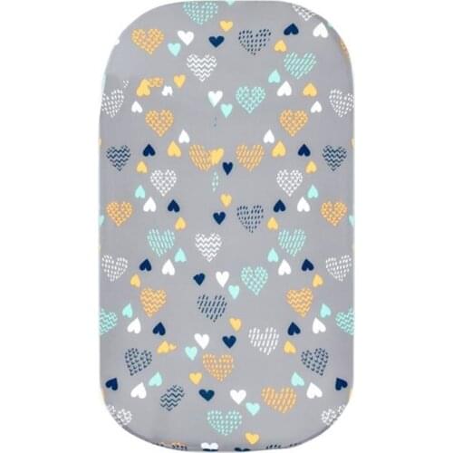 Baby Moses Basket Sheet Mattress Removable Cover Mini Cradle Bedding Protector Printing Crib Care Changing Table Pad