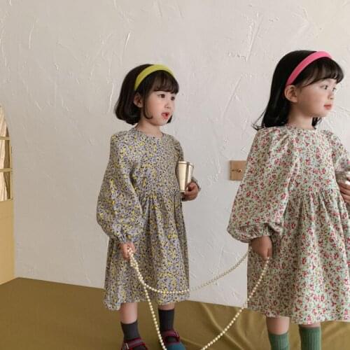 Girl Dress Kids Baby 2021 Floral Spring Autumn Toddler Princess Casual Outwear Beach Uniform Dresses Children Clothing