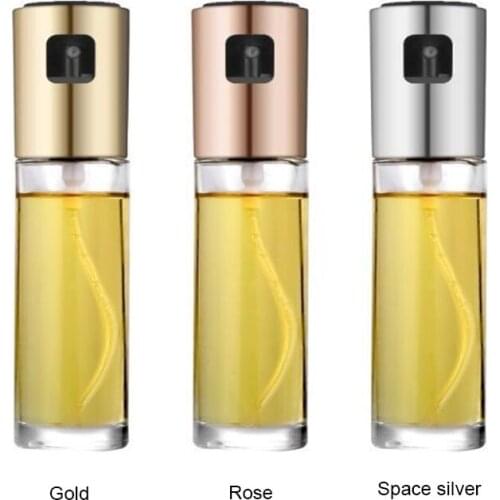 BBQ Olivel Cooking Grill Dispenser Glass Stainless Steel Kitchen Cap Supplies Oil Spray Bottle