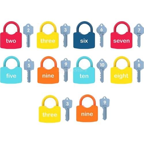 Baby Keys and Locks Set Padlock Keys Kids Montessori Learning Training Toy