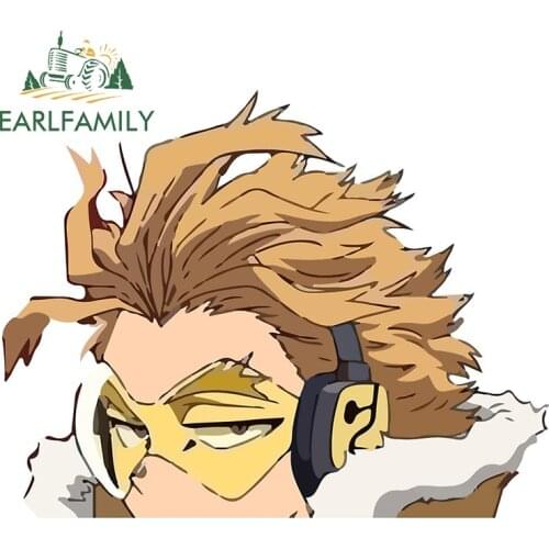 EARLFAMILY 13cm x 10.5cm for My Hero Academia Hawks Vinyl Car Stickers Refrigerator Decal Scratch-Proof Trunk Car Door Protector