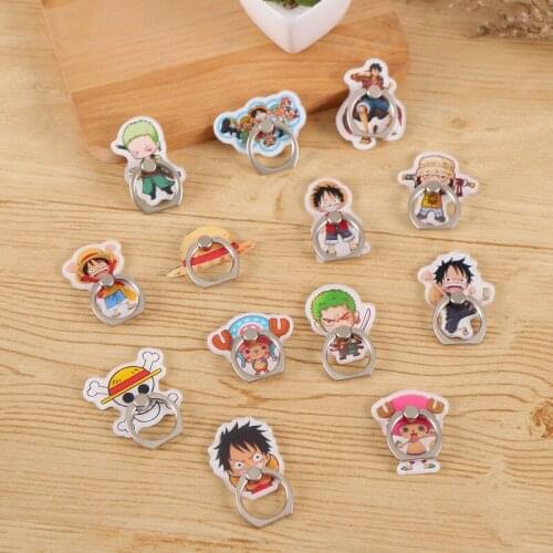 [MYKPOP]ONE PIECE Figures 360 Degree Rotate Mobile Phone Holder for All Smart Phones Luffy Chopper Zoro Amine SC20051725