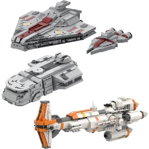 Military Assault Ship Light Cruiser TIE Modified Interceptor Y Wing MOC Warrior Rebellion Space Wars Building Blocks Toys Kids