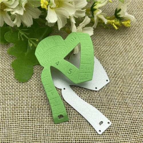 Ruler flower Frame Metal Cutting die keychain shaker Heart Paper Key Chain Scrapbook Paper Craft Card Punch Art Knife Cutter