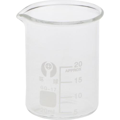 Low Form Glass Measuring Graduated Beaker Chemistry Lab glassware 20ML