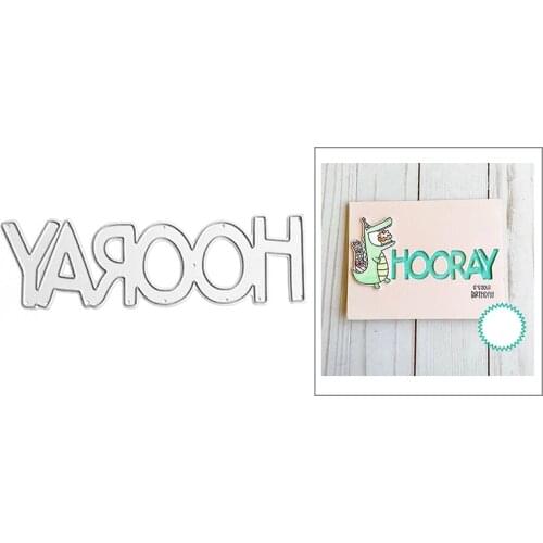2021 New English Words Hooray Metal Cutting Dies For DIY Craft Making Paper Greeting Card Scrapbooking Album No Clear Stamps Set