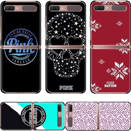 Fashion Mobile Hard Shell Victoria Loves Pink For Samsung Galaxy Z Flip 3 5G Black Fundas Shockproof Cover Phone Case