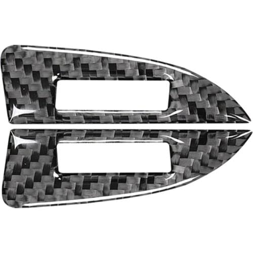 Carbon Fiber Air Vent Outlet Adjust Frame Trim Cover For Mazda 3 Axela 2014 2015 2016 2017 Interior Accessories