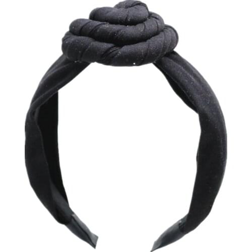 New spring and summer big knot girls hairbands new jersey fabric knot headbands girls headbands