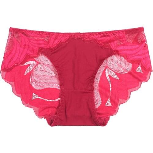 2021 spring/summer new ladies underwear stretch waist ice silk non-trace breathable comfortable lace hip cover 3242