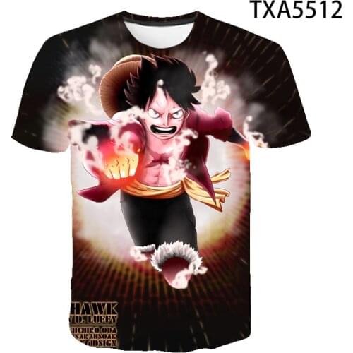 New Summer 3D T Shirts Cartoon One Piece Casual Streetwear Boy Girl Kids Fashion Men Women Children Printed T-shirt Tops Tee